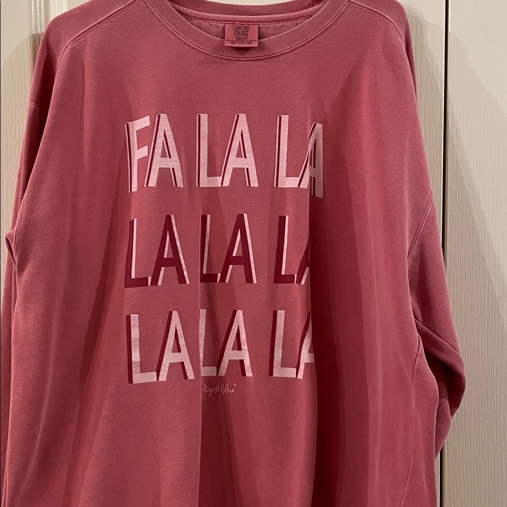 August Bleu Comfort Colors Rose Sweatshirt Christmas Holiday